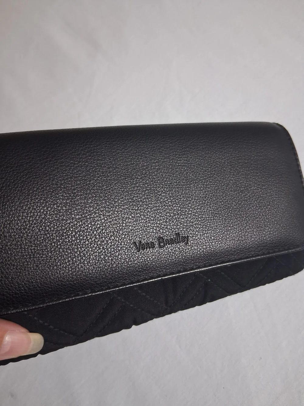 Vera Bradley Black Quilted Leather Wallet